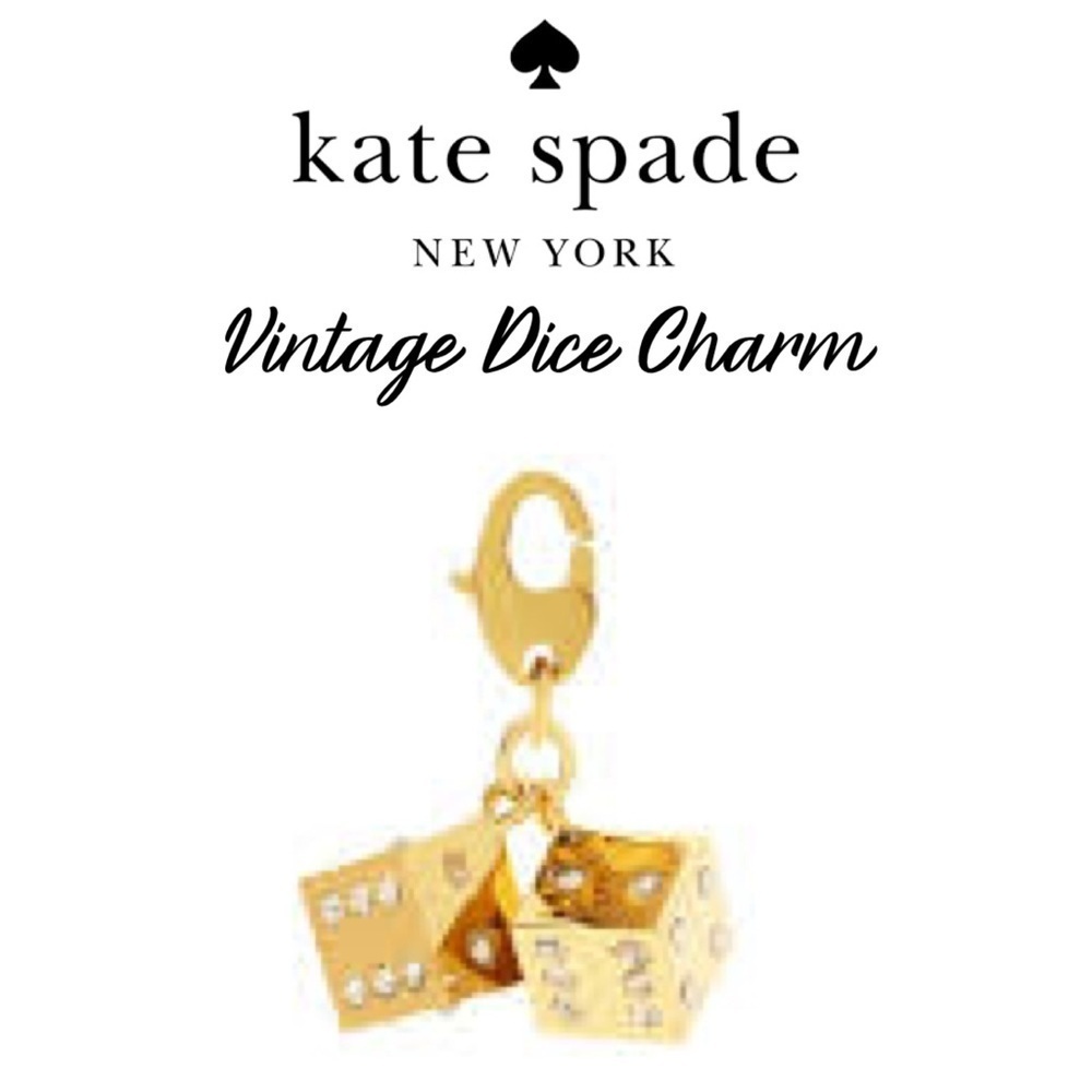 KATE SPADE 12 KT Gold Plated Dice Charm (No Bracelet) - Picture 3 of 9